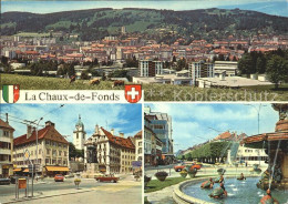 11985087 La Chaux-de-Fonds Teilansichten Brunnen Wappen La Chaux-de-Fonds - Autres & Non Classés