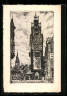 Künstler-AK Freiburg I. B., Am Schwabentor  - Freiburg I. Br.