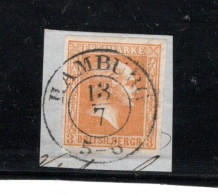 Nr. 12, 3 Sgr. ,Luxus-Briefstück , Breitrandig , Klar Und Voll " HAMBURG " #211 - Gebraucht