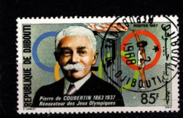 - DJIBOUTI - 1987 - YT N° 636 - Oblitéré - Pierre De Coubertin - Gibuti (1977-...)