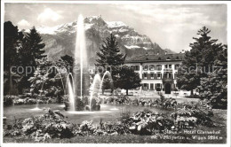 11963527 Glarus GL Hotel Glarnerhof Mit Volksgarten Und Wiggis Fontaene Glarus - Otros & Sin Clasificación