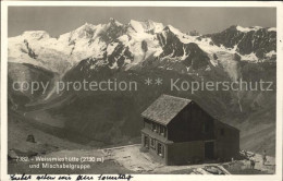 11963507 Weissmieshuette Mit Mischabelgruppe Schutzhaus Walliser Alpen Saas Tal  - Altri & Non Classificati