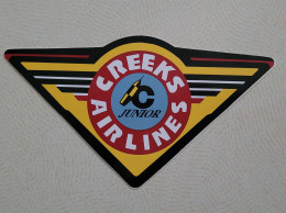 Autocollant Vintage Marque Creeks Junior - Creeks Airlines - Autocollants