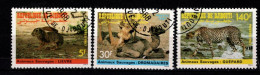 - DJIBOUTI - 1987 - YT N° 633 / 635 - Oblitérés - Animaux Sauvages - Gibuti (1977-...)