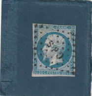 ///   FRANCE /// N° 14 Bleu 20cts  Bleu  Clair   Losange SPO - 1853-1860 Napoleone III
