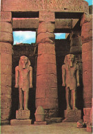 EGYPTE - Louxor - Statues De Ramses II - Colorisé - Carte Postale - Luxor
