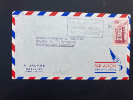 LETTRE C JALFRE Par Avion Pour ALGERIE TP EUROPA 15F OBL.MEC.16-2 1957 GRAULHET TARN (81 - Storia Postale