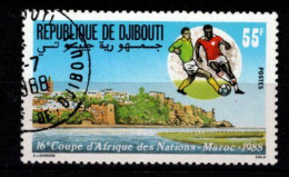 - DJIBOUTI - 1988 - YT N° 641 - Oblitéré - Coupe D'Afrique Foot - Dschibuti (1977-...)