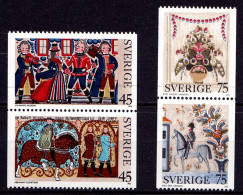 Schweden - Sweden 1973 Mi. 828-31 ** Volks-Malerei Painting   (6957 - Sonstige & Ohne Zuordnung