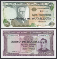 Mosambike - Mozambique 500 + 1000 Escudos 1967/72 Pick 118+119 UNC (1)  (23573 - Sonstige – Afrika