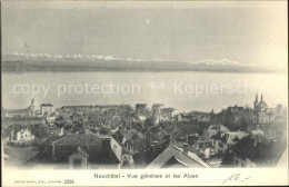 12063839 Neuchatel NE Vue Generale Et Les Alpes Neuchatel - Autres & Non Classés