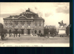 12063819 Geneve GE Le Theatre Statue Du General Dufour Geneve - Other & Unclassified