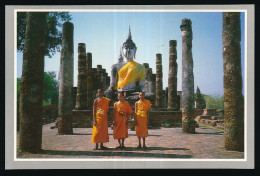 CPSM / CPM 10.5 X 15 Thaïlande (112) Buddha At Phrasri Laha That Temple Sukhothai   Bouddha  Moines - Thaïlande