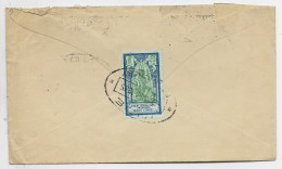 INDIA INDE FRANCAISE 20CA AU VERSO LETTRE COVER INDE PONDICHERY 7 MARS 1935 POUR LYON - Brieven En Documenten