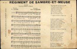 Chanson CPA Le Régiment De Sambre-et-Meuse, Cezano, Musik Planquette - Trachten