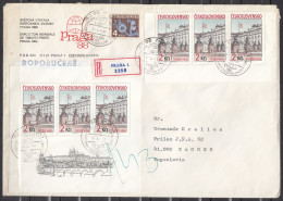 ⁕ Czechoslovakia 1987 ⁕ World Stamp Exhibition Praga 88 - Mi.2834 On Nice Cover PRAHA Registered Mail To Zagreb - Briefe U. Dokumente