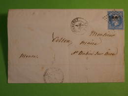 DO16 FRANCE LETTRE 1864 COMMERCY A ST AUBIN  +  N°22 +AFF. INTERESSANT+ +++++ - 1849-1876: Klassik