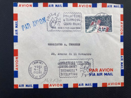 LETTRE Par Avion Pour ALGERIE TP YT 1403 PHILATEC 0,25 OBL.MEC.2-4 1964 MARSEILLE ST FERREOL + PHILATEC - Briefe U. Dokumente