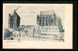 AK Köln A. Rh., Der Dom Im Jahre 1824  - Köln