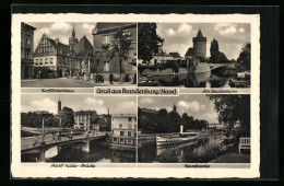 AK Brandenburg /Havel, Havelpartie, Am Steintorturm, Kurfürstenhaus Und Brücke  - Brück