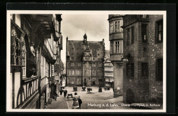 AK Marburg A. D. Lahn, Oberer Marktplatz Mit Rathaus  - Marburg