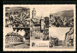 AK Lauscha In Thür., Fünf Ansichten Vom Und Aus Der Stadt  - Lauscha