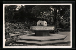 AK Pforzheim, Dreitälerbrunnen  - Pforzheim