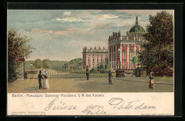 Lithographie Potsdam, Sommer-Residenz S. M. Des Kaisers  - Potsdam