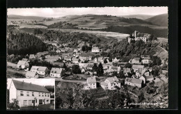 AK Virneburg /Eifel, Totalansicht Aus Der Vogelschau Und Gaststätte Zum Goldenen Hering  - Other & Unclassified