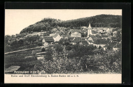 AK Ebersteinburg B. Baden-Baden, Ortsansicht Und Ruine  - Baden-Baden