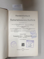 Handwörterbuch Der Naturwissenschaften, X. Band : Transplantation Bis Zwittergestein : Sachregister : - Otros & Sin Clasificación
