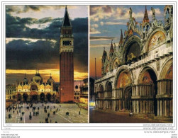 VENEZIA:  2  VISIONI  -  PIAZZA  S. MARCO  -  BASILICA  DI  S. MARCO -  PER  LA  SVIZZERA  -  FG - Venetië (Venice)