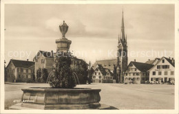 12027987 Amriswil TG Marktplatz Brunnen Kirche Gasthof Amriswil TG - Altri & Non Classificati