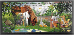 Australia 1996 MNH Pets MS 1651 Overprint Melbourne 96 National Philatelic Exh - Mint Stamps