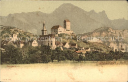 12018657 Sargans Ortsansicht Mit Kirche Und Schloss Sargans - Sonstige & Ohne Zuordnung