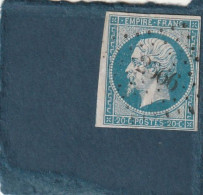 ///   FRANCE /// N° 14 Bleu 20cts  Bleu  2666  --- RIBERAC  Dordogne - 1853-1860 Napoléon III.