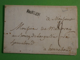 DO16 FRANCE LETTRE RR   RENNES A HENNEBON  +AFF. INTERESSANT+ +++++ - 1801-1848: Voorlopers XIX