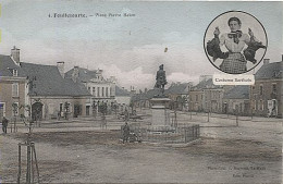 X124047 SARTHE FOULLETOURTE PLACE PIERRE BELON COSTUME SARTHOIS EN MEDAILLON - Autres & Non Classés