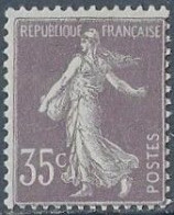 FRANCE N°136 (*) Type IIA    Neuf Sans Gomme - 1906-38 Semeuse Con Cameo