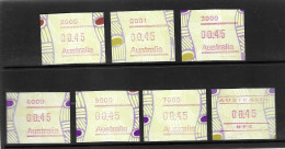 Australia 1999 MNH Frama 45c Set Of 7 (Button) - Ongebruikt