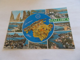 MALLORCA  ( ESPANA   ESPAGNE )  MULTIVUES ET PLAN DE L ILE - Mallorca