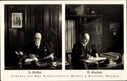 Photo CPA Hansestadt Bremen, Inhaber Der Ogo Kafferösterei Oetken Und Goedeke, Autograph - Sonstige & Ohne Zuordnung