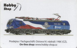 Model Trains, Locomotive, Hobby Shop Ostrava, Czech Rep., 2020, 85 X 55 Mm - Petit Format : 2001-...