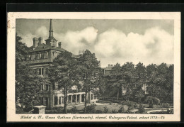 AK Frankfurt-Höchst, Neues Rathaus (Gartenseite), Ehemal. Bolongaro-Palast  - Frankfurt A. Main