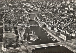 11945607 Zuerich Fliegeraufnahme Limmat Bruecken Zuerich - Andere & Zonder Classificatie