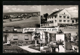AK Hausen V. D. Höhe /Taunus, Totalansicht, Pension Zur Glücksschmiede Mit Speisesaal, Märchengarten  - Taunus