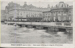 X120357 PARIS INONDE INONDATIONS INONDATION CRUE DE LA SEINE CATA. NATURELLE GARE QUAI D' ORSAY ET LEGION D' HONNEUR - District 07