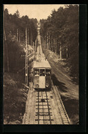 AK Baden-Baden, Die Merkurbergbahn, Ein Wagen Auf Dem Mittleren Teil Der Strecke  - Autres & Non Classés