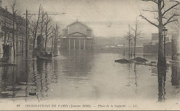 X120371 PARIS INONDE INONDATIONS INONDATION CRUE DE LA SEINE 1910 CATASTROPHE NATURELLE PLACE DE LA NATIVITE - Distretto: 12