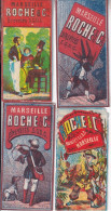 ETIQUETTE D ALLUMETTE(ROCHE) MARSEILLE(4  PIECES) - Matchbox Labels